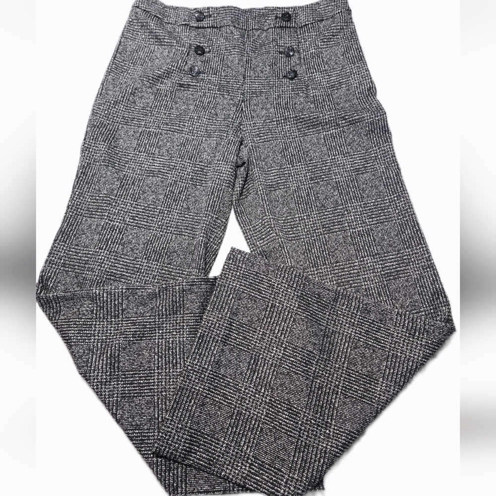 Ladies Jason Wu Black and White Plaid Knit  Dress Pants